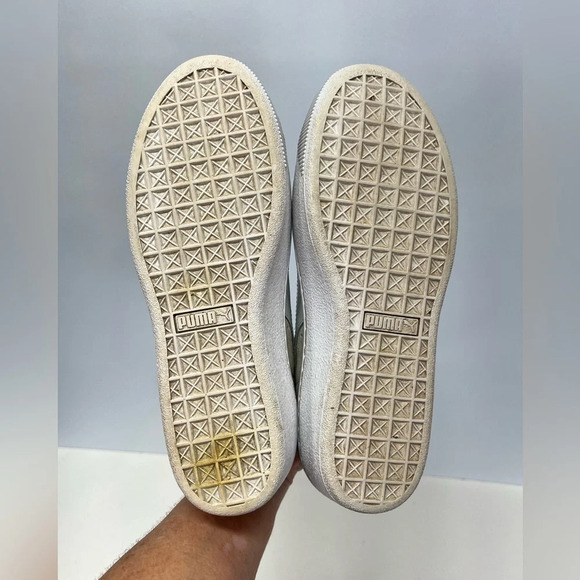 PUMA Light gray suede low top sneakers size  7. - Picture 7 of 8